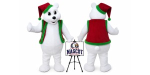 Christmas Bear Mascot Costume for Christmas Events Christmas Bear Mascot Costume for Christmas Events
