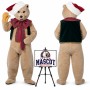 Christmas Bear Mascot Costume for Christmas Events