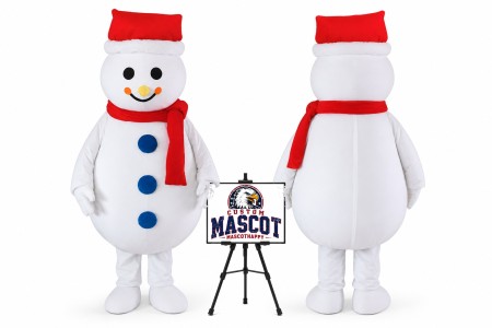 Christmas Cartoon Snowman Mascot Costume for Christmas Events