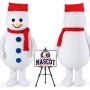 Christmas Cartoon Snowman Mascot Costume for Christmas Events