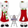Christmas Cat Girl Mascot Costume for Christmas Events