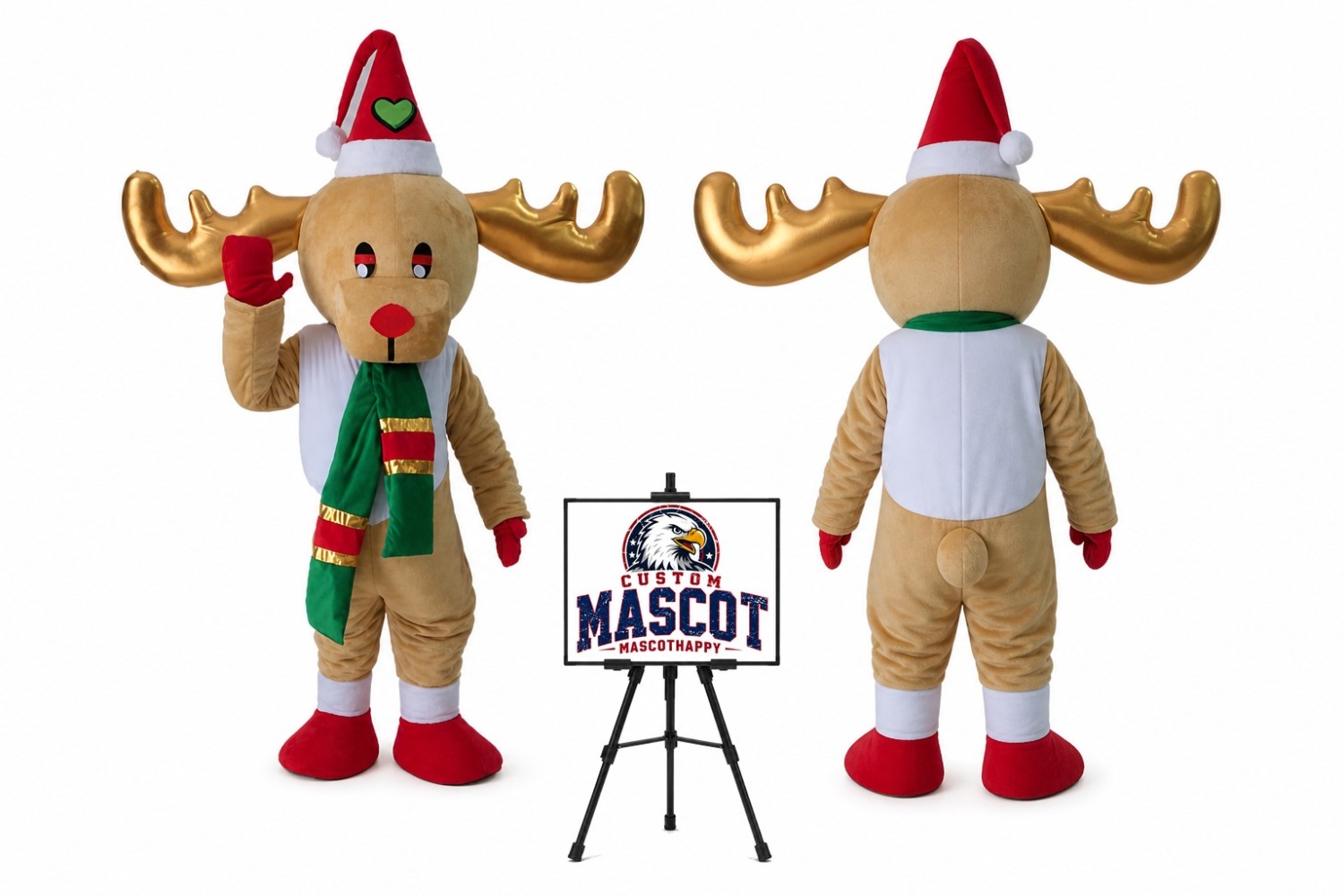 Christmas Deer Mascot Costume for Christmas Events Christmas Deer Mascot Costume for Christmas Events