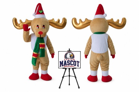 Christmas Deer Mascot Costume for Christmas Events