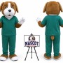 Christmas Dog Mascot Costume for Christmas Events