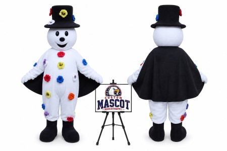 Christmas Flower Snowman Mascot Costume for Christmas Events