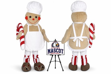 Christmas Gingerbread Cook Mascot Costume for Christmas Events