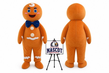 Christmas Gingerbread Man Mascot Costume for Christmas Events