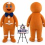 Christmas Gingerbread Man Mascot Costume for Christmas Events