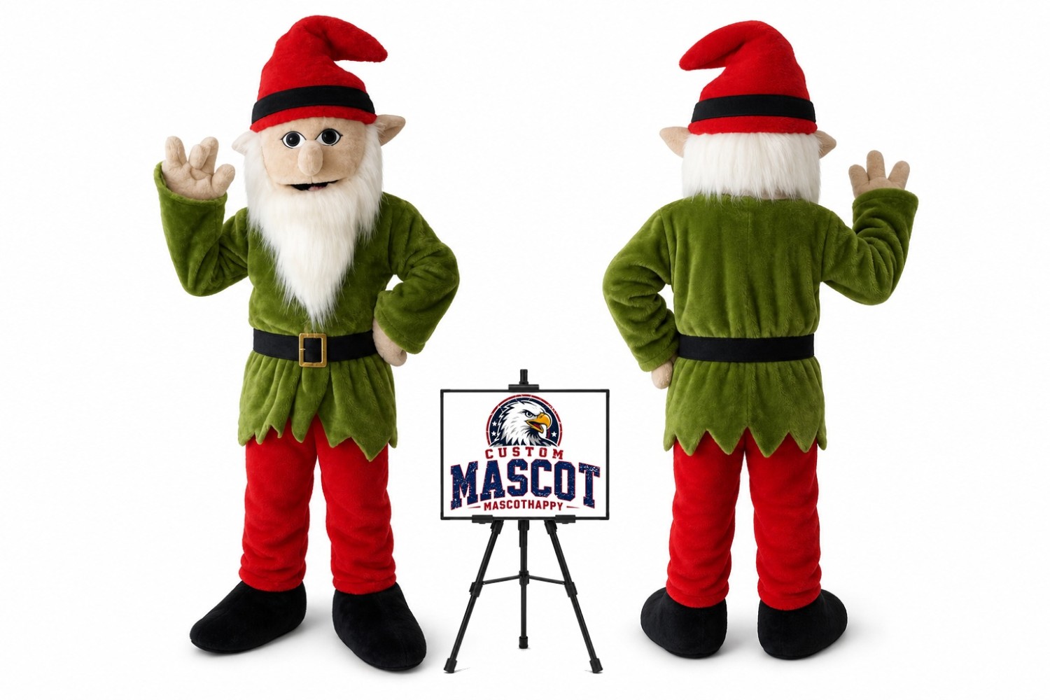 Christmas Gnome Elf Mascot Costume for Christmas Events Christmas Gnome Elf Mascot Costume for Christmas Events