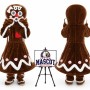 Christmas Lady Gingerbread Mascot Costume for Christmas Events