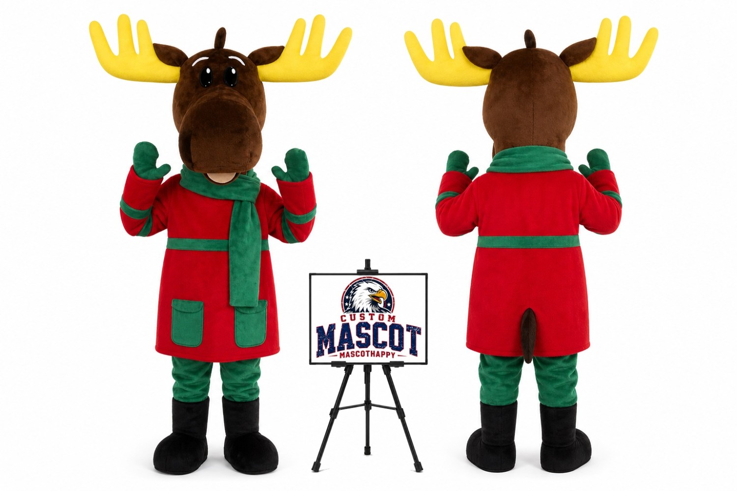 Christmas Moose Deer Mascot Costume for Christmas Events Christmas Moose Deer Mascot Costume for Christmas Events