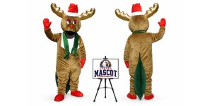 Christmas Moose Reindeer Mascot Costume for Christmas Events Christmas Moose Reindeer Mascot Costume for Christmas Events