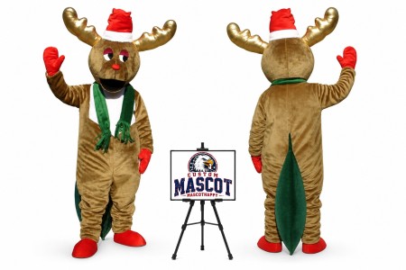 Christmas Moose Reindeer Mascot Costume for Christmas Events