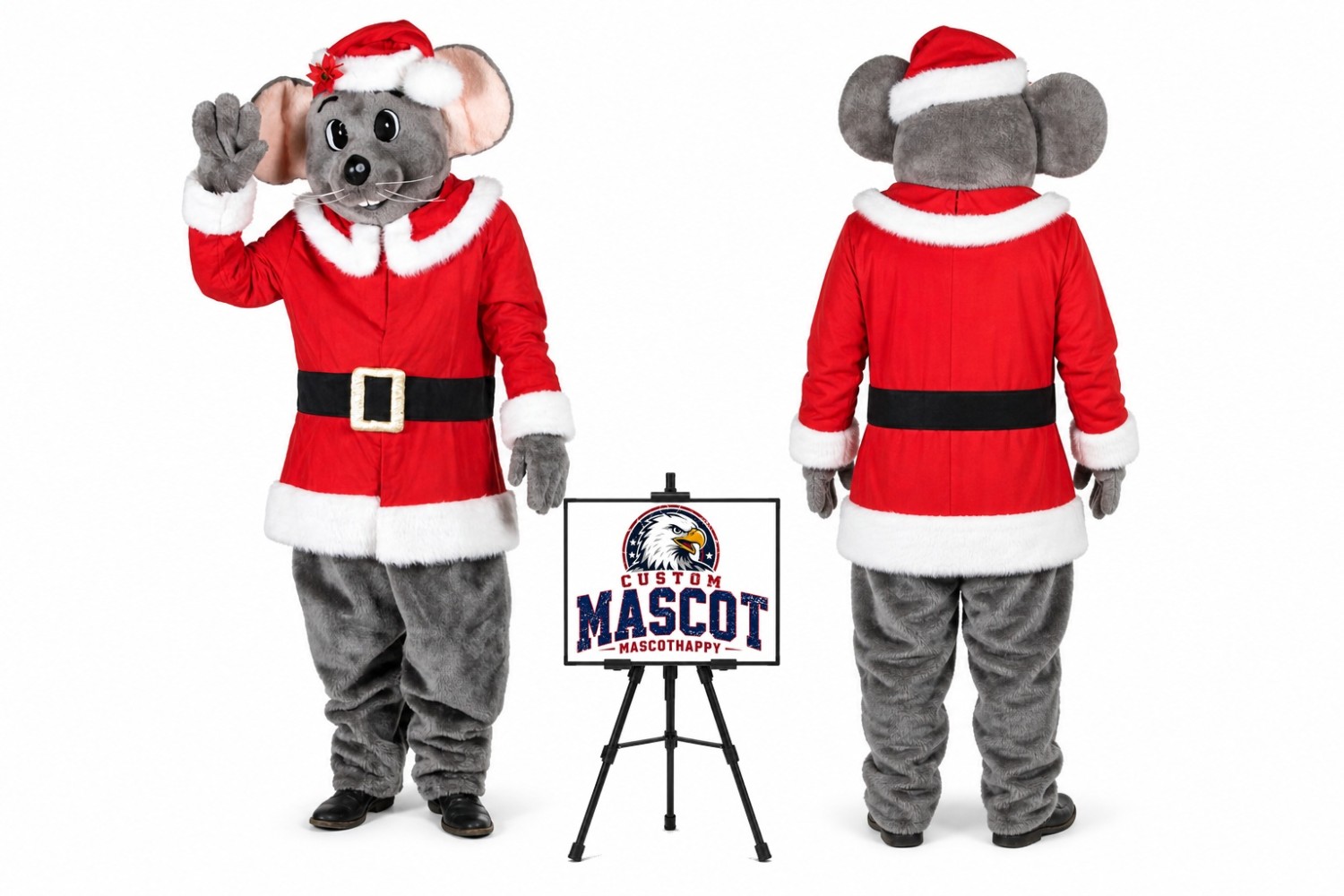 Christmas Mouse Mascot Costume for Christmas Events Christmas Mouse Mascot Costume for Christmas Events