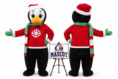 Christmas Penguin Mascot Costume for Christmas Events