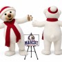 Christmas Polar Bear Mascot Costume for Christmas Events