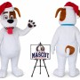 Christmas Puppy Mascot Costume for Christmas Events