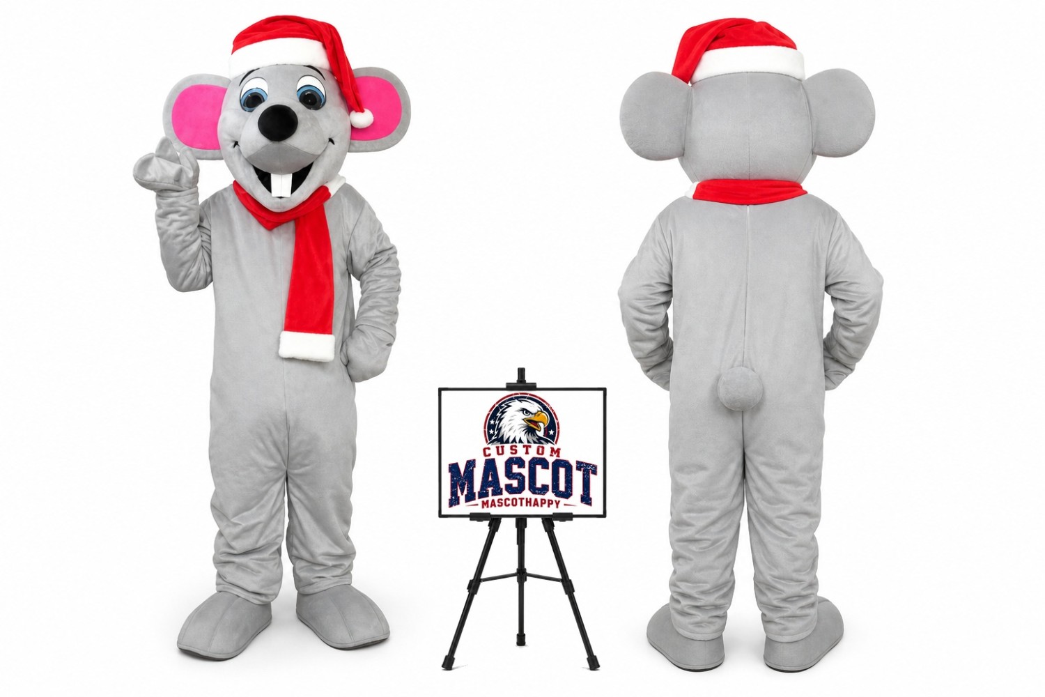 Christmas Rat Mascot Costume for Christmas Events Christmas Rat Mascot Costume for Christmas Events