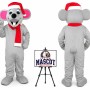 Christmas Rat Mascot Costume for Christmas Events