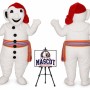 Christmas Snowman Mascot Costume for Christmas Events
