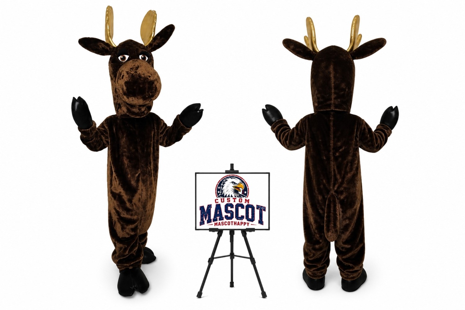 Christmas Reindeer Moose Deer Mascot Costume for Christmas Events Christmas Reindeer Moose Deer Mascot Costume for Christmas Events