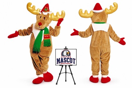 Christmas Reindeer Moose Mascot Costume for Christmas Events