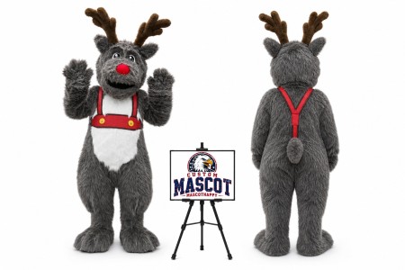 Christmas Reindeer Rudolf Mascot Costume for Christmas Events