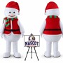 Christmas Snowman Mascot Costume for Christmas Events