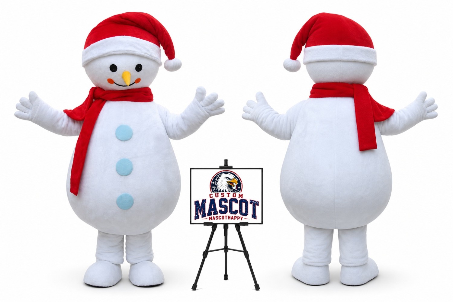 Christmas Snowman Mascot Costume for Christmas Events Christmas Snowman Mascot Costume for Christmas Events