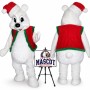 Christmas Bear Mascot Costume for Christmas Events