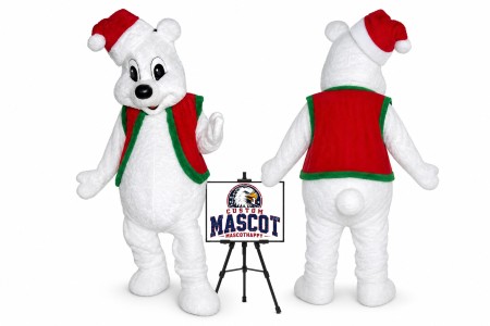 Christmas Bear Mascot Costume for Christmas Events