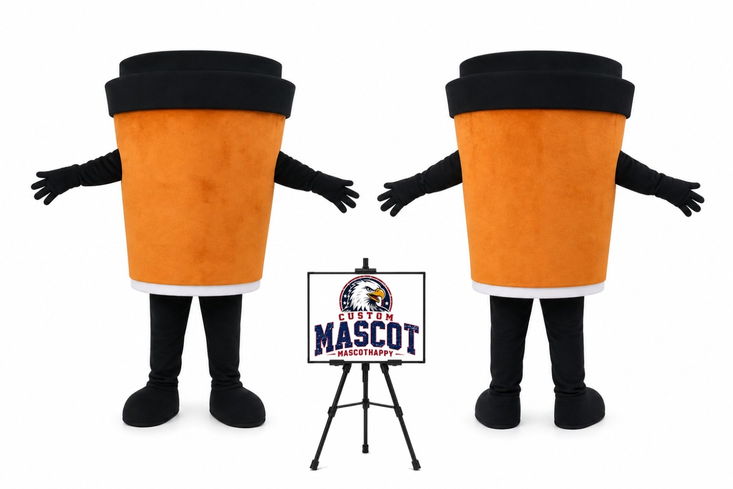 Coffee Cup Mascot Costume Coffee Cup Mascot Costume