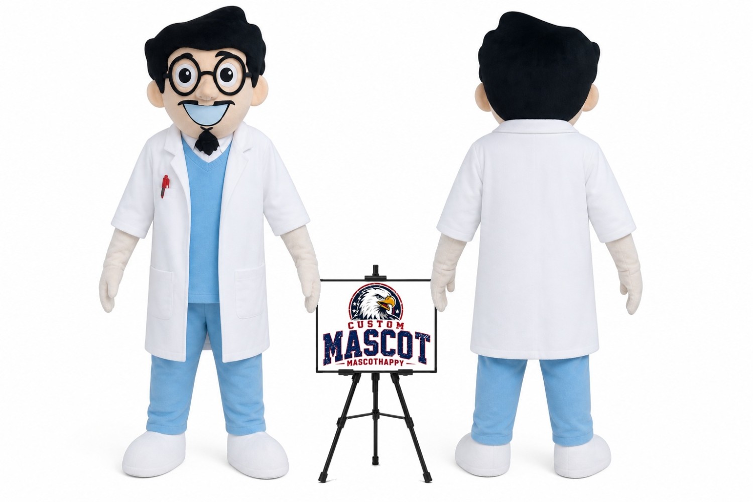 Confident Doctor Mascot Costume Confident Doctor Mascot Costume