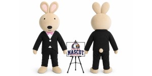 Animal Cartoon Swallowtail Rabbit Mascot Costume for Easter Events Animal Cartoon Swallowtail Rabbit Mascot Costume for Easter Events