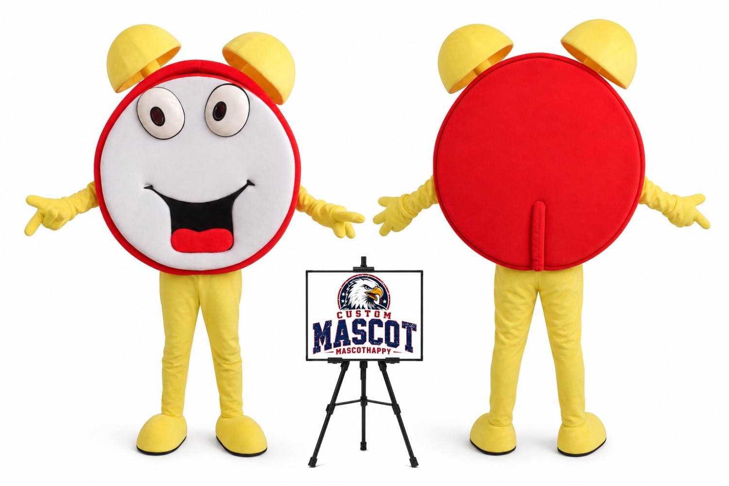 Cartoon Alarm Clock Mascot Costume Cartoon Alarm Clock Mascot Costume