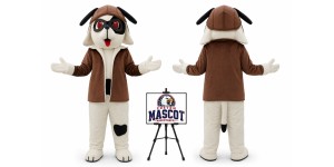 Cartoon Animal Plush Little Dog Pilot Mascot Costume Cartoon Animal Plush Little Dog Pilot Mascot Costume