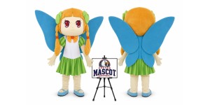 Cartoon Butterfly Girl Mascot Costume Cartoon Butterfly Girl Mascot Costume
