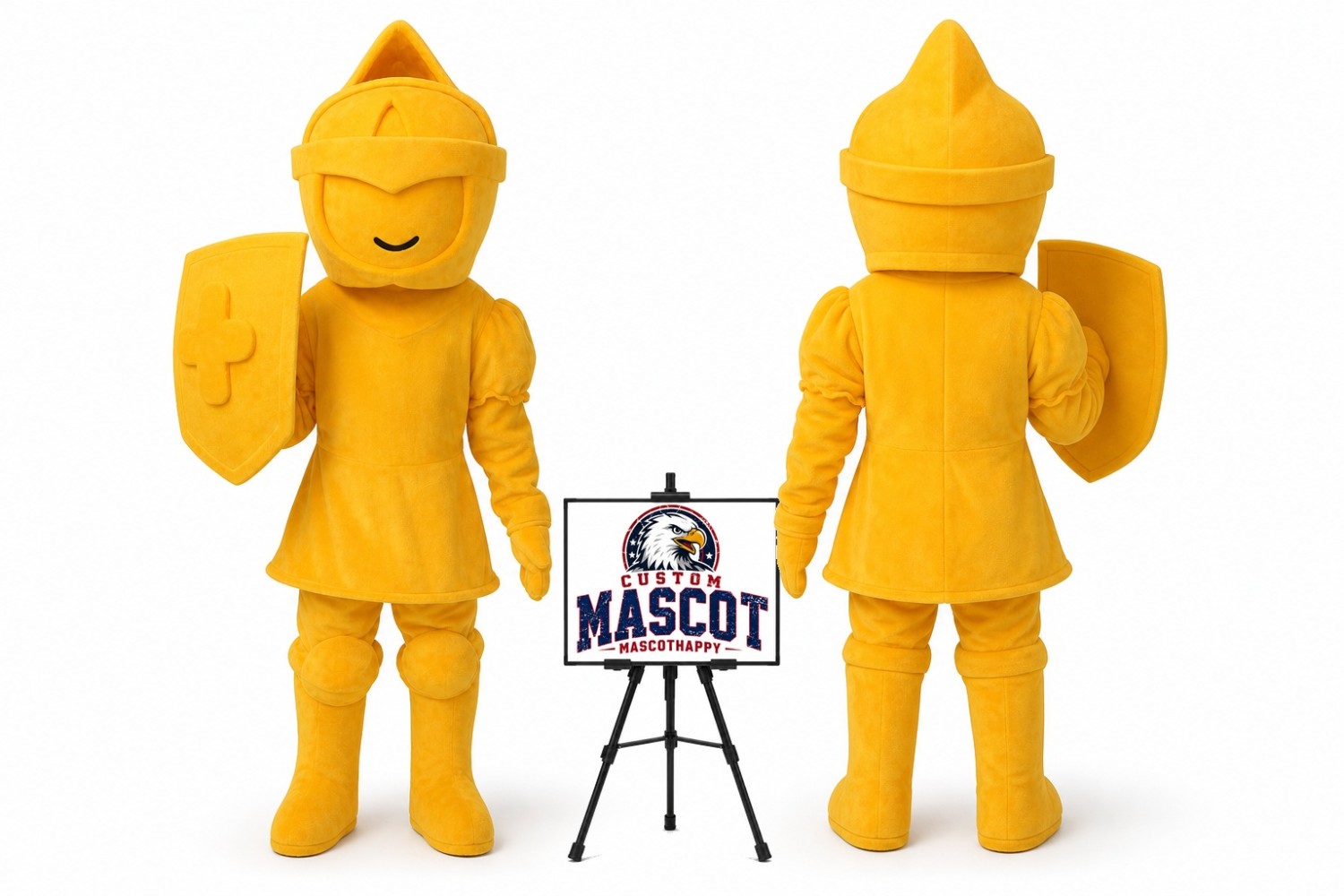 Cartoon Knight Mascot Costume Cartoon Knight Mascot Costume