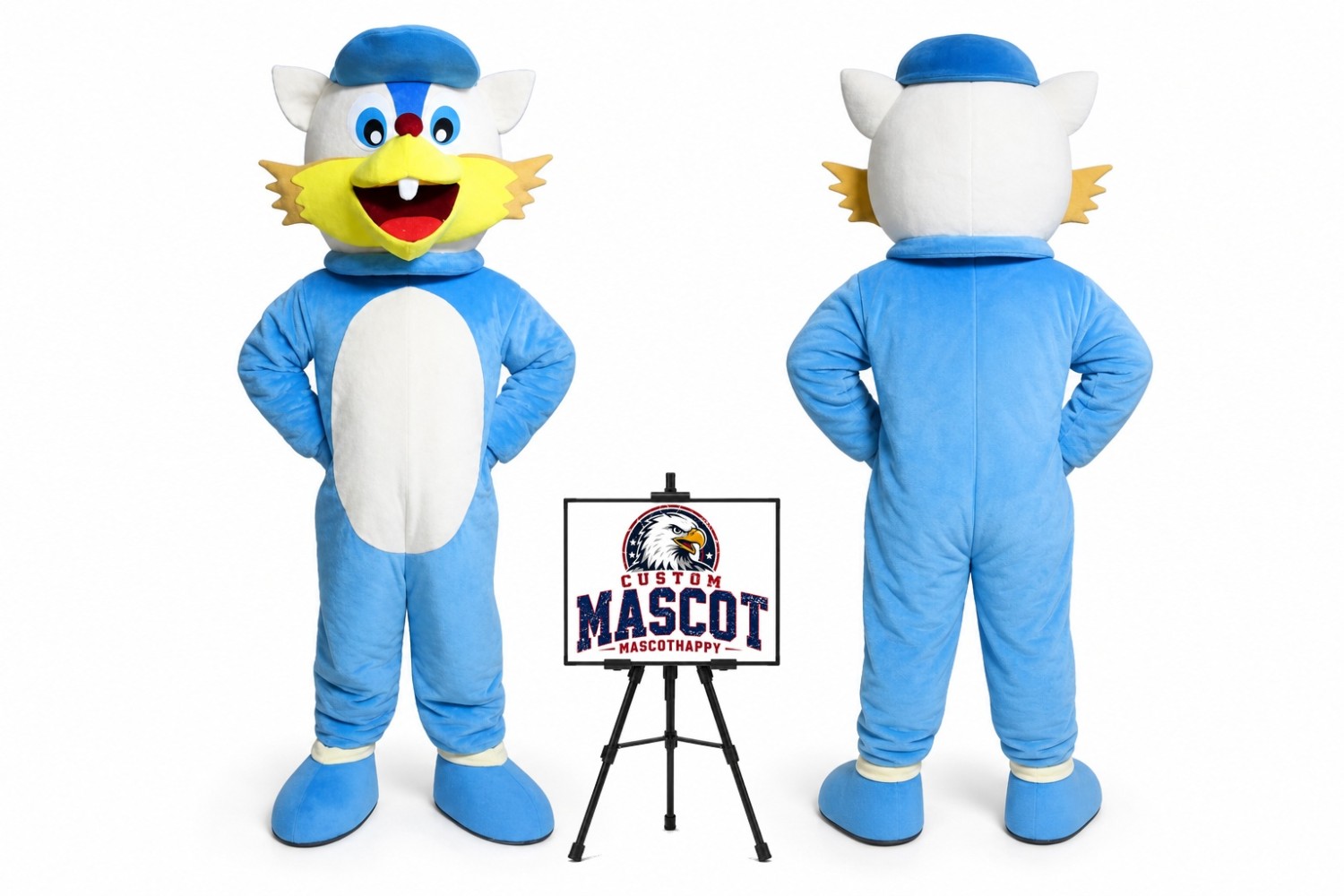 Cartoon Little Wolf Mascot Costume Cartoon Little Wolf Mascot Costume