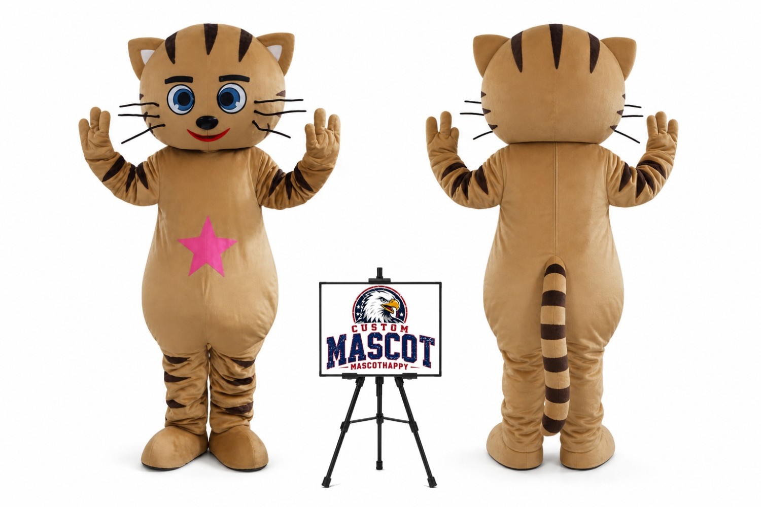 Cartoon Plush Cat Mascot Costume Cartoon Plush Cat Mascot Costume