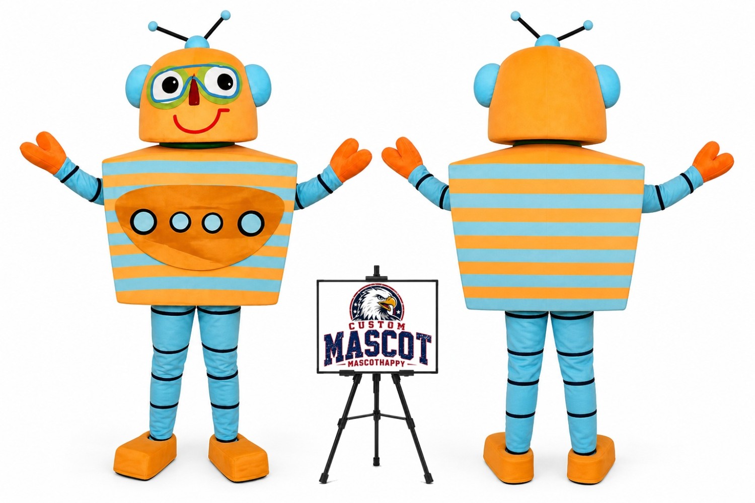 Cartoon Robot Mascot Costume Cartoon Robot Mascot Costume