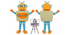 Cartoon Robot Mascot Costume Cartoon Robot Mascot Costume