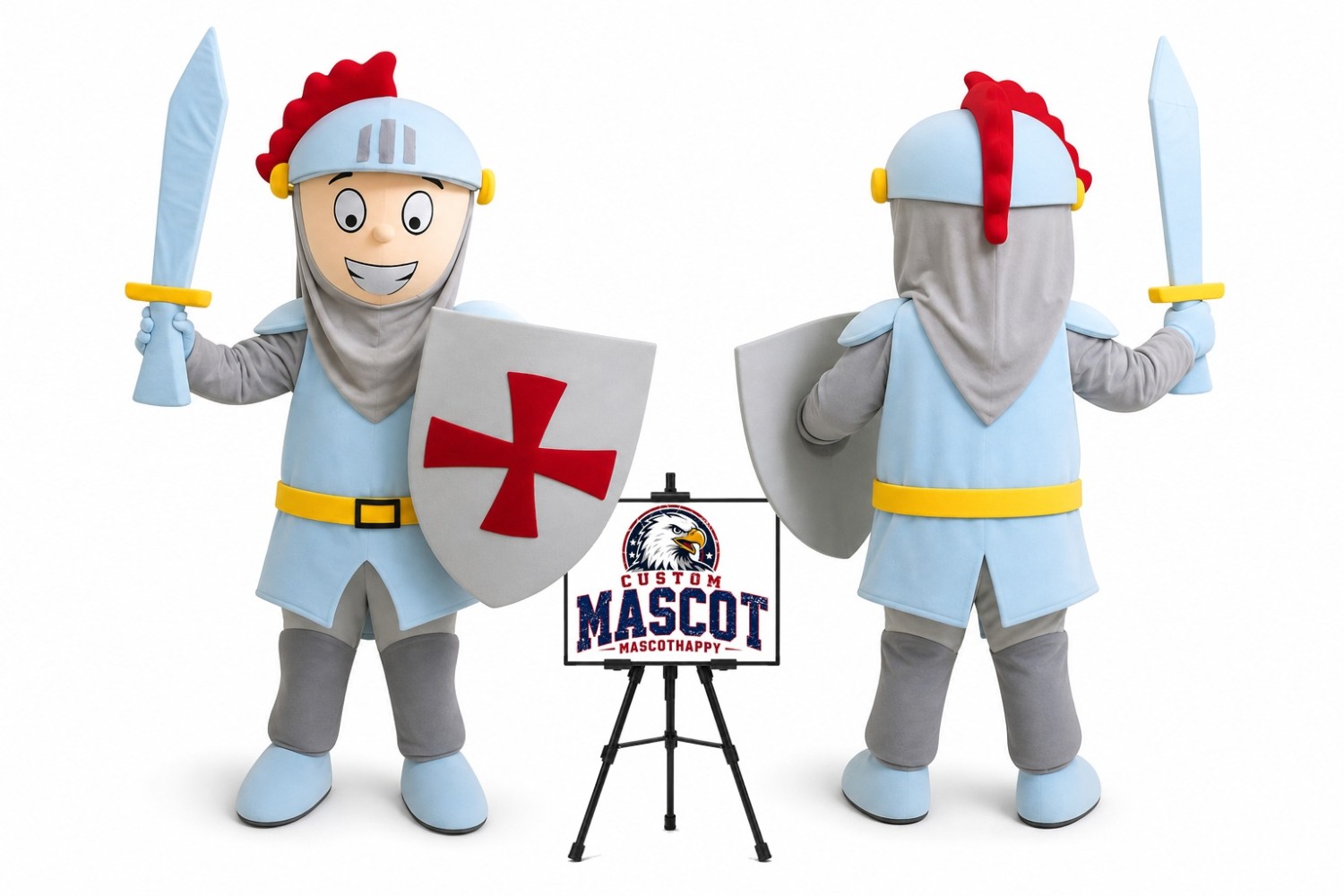 Cartoon Shield Warrior Mascot Costume Cartoon Shield Warrior Mascot Costume