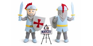 Cartoon Shield Warrior Mascot Costume Cartoon Shield Warrior Mascot Costume