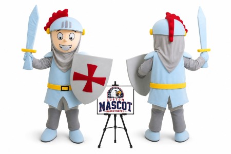 Cartoon Shield Warrior Mascot Costume