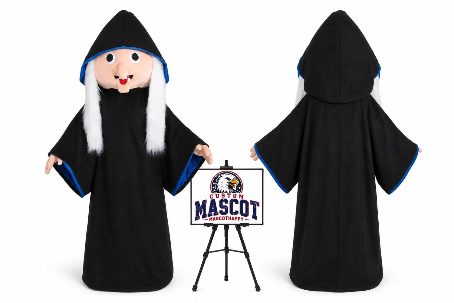 Cartoon Witch Mascot Costume for Halloween Events Cartoon Witch Mascot Costume for Halloween Events