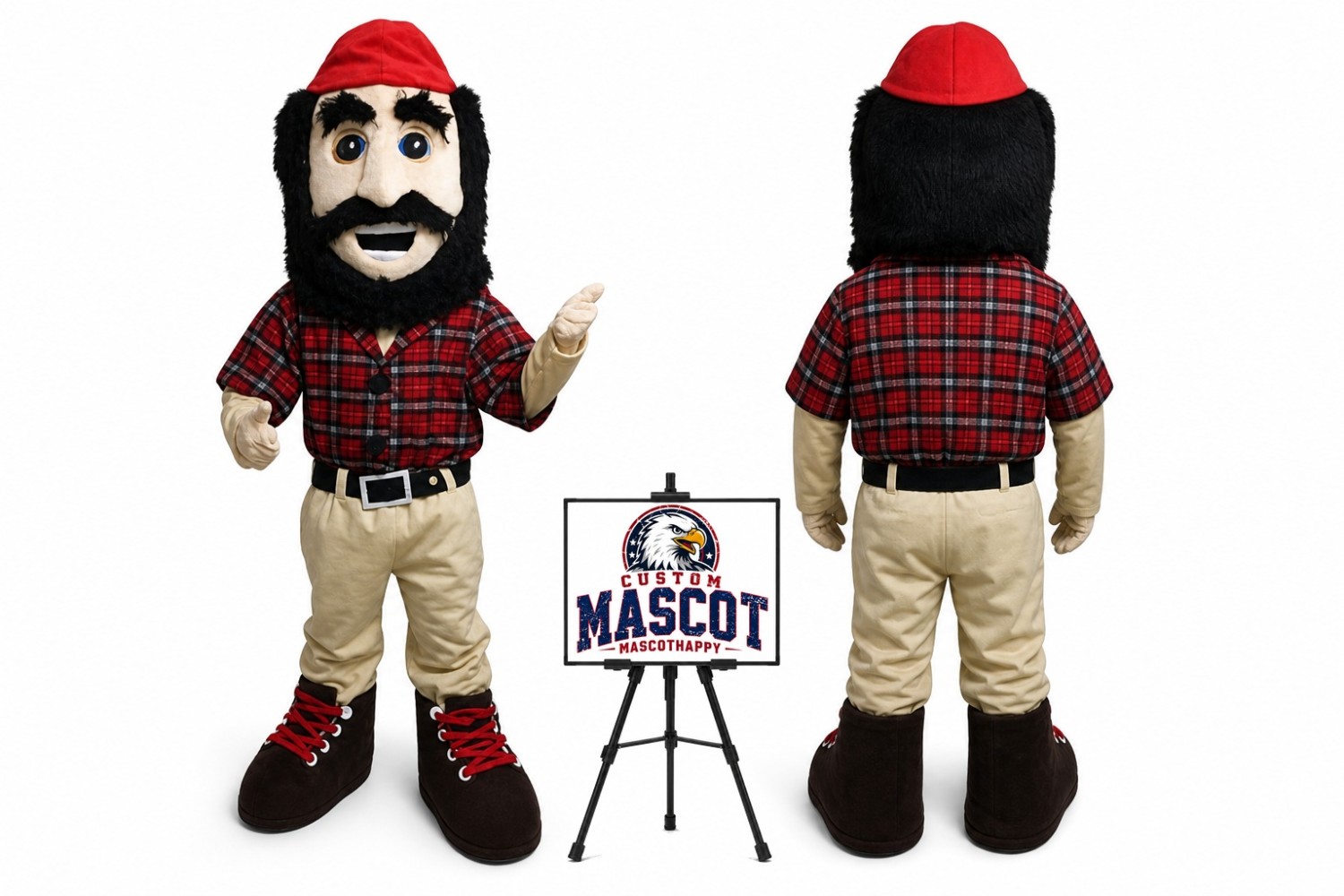 Lumberjack Boss Mascot Costume Lumberjack Boss Mascot Costume