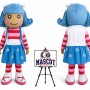 Curly Hair Girl Mascot Costume