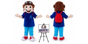 Custom Pilot Boy Mascot Costume Custom Pilot Boy Mascot Costume