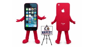 Damaged Broken Iphone Mascot Costume Damaged Broken Iphone Mascot Costume